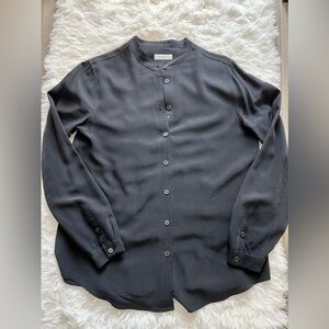 Equipment collarless silk shirt (XS)